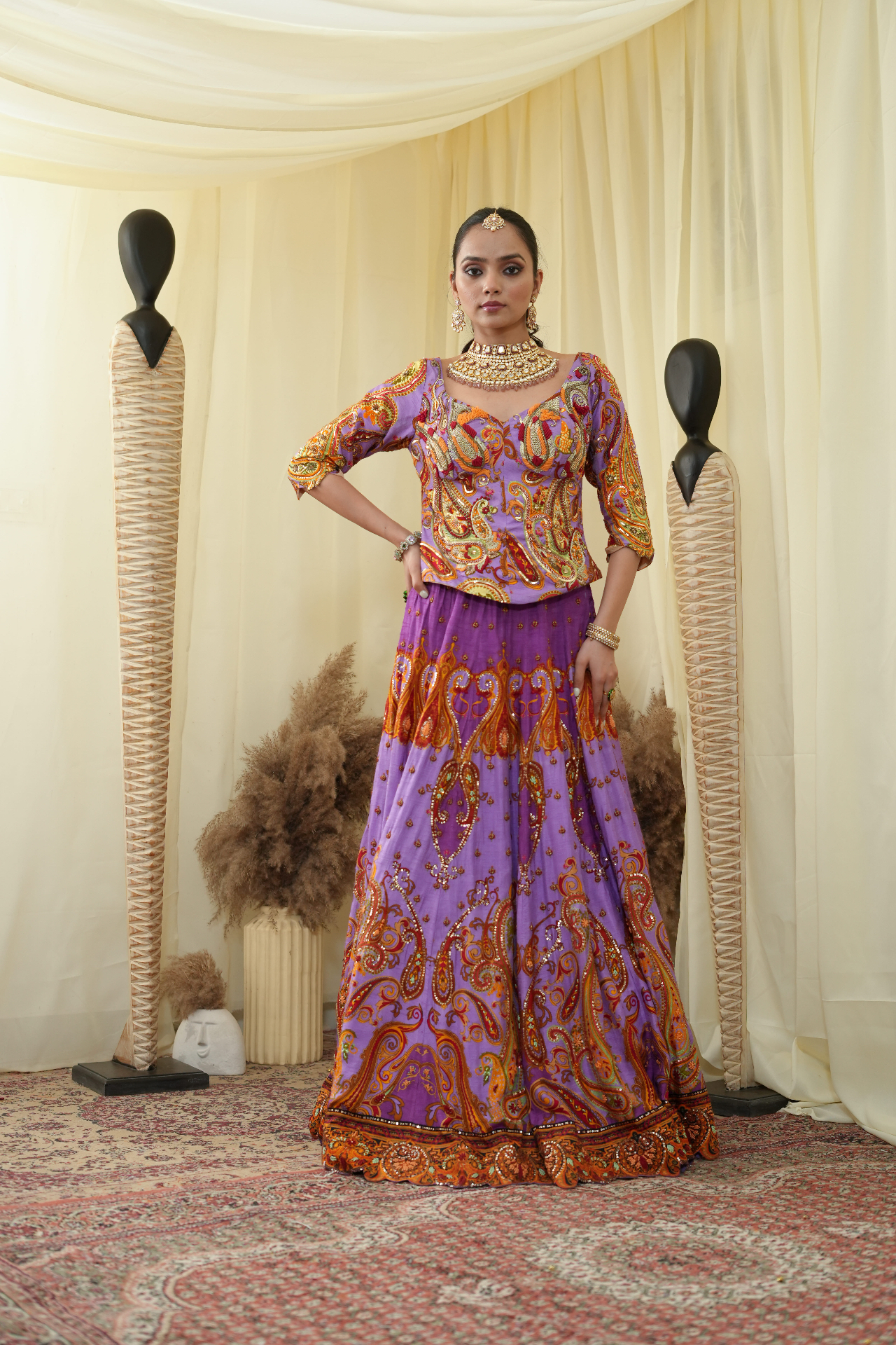 Amethyst Paisley Lehenga