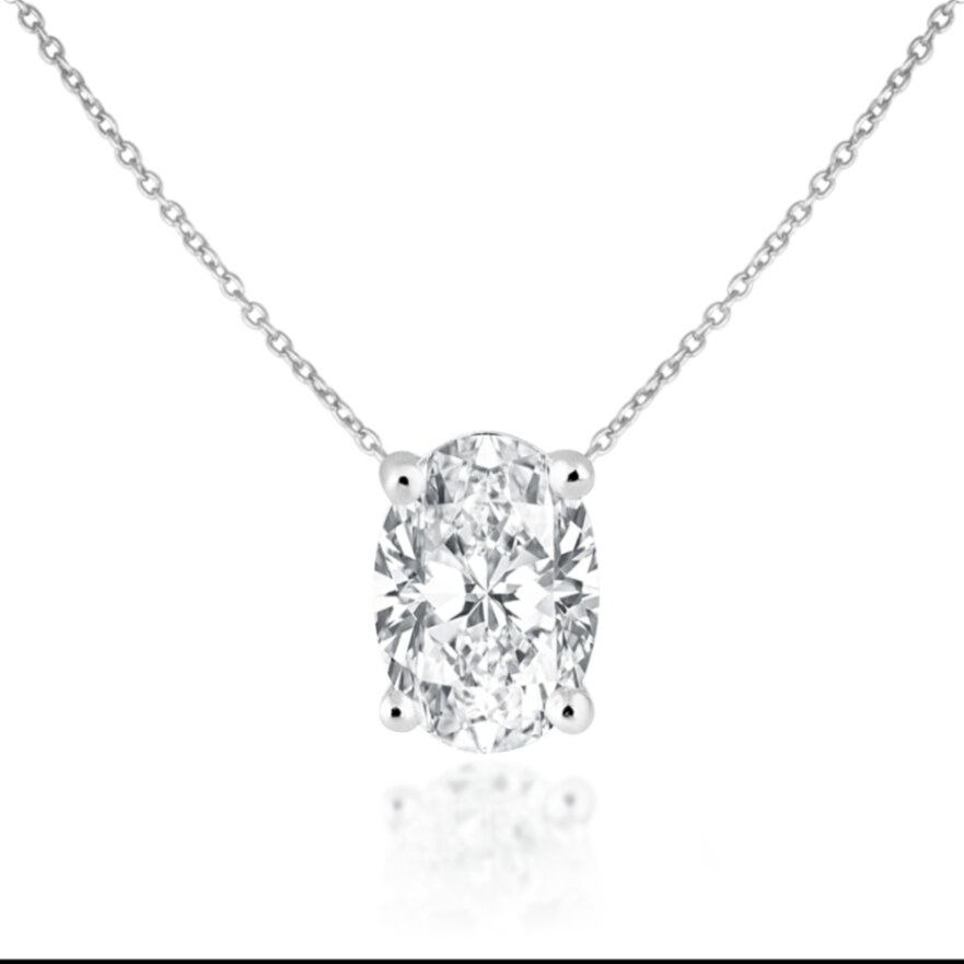 Oval Solitaire Pendant