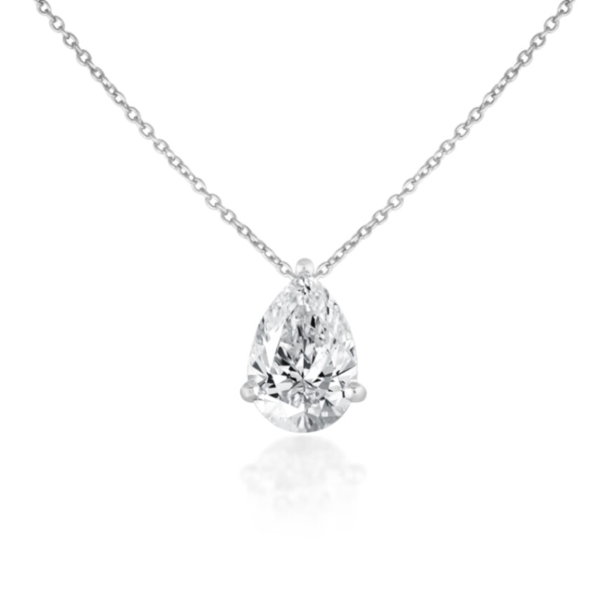 Pear Solitaire Pendant