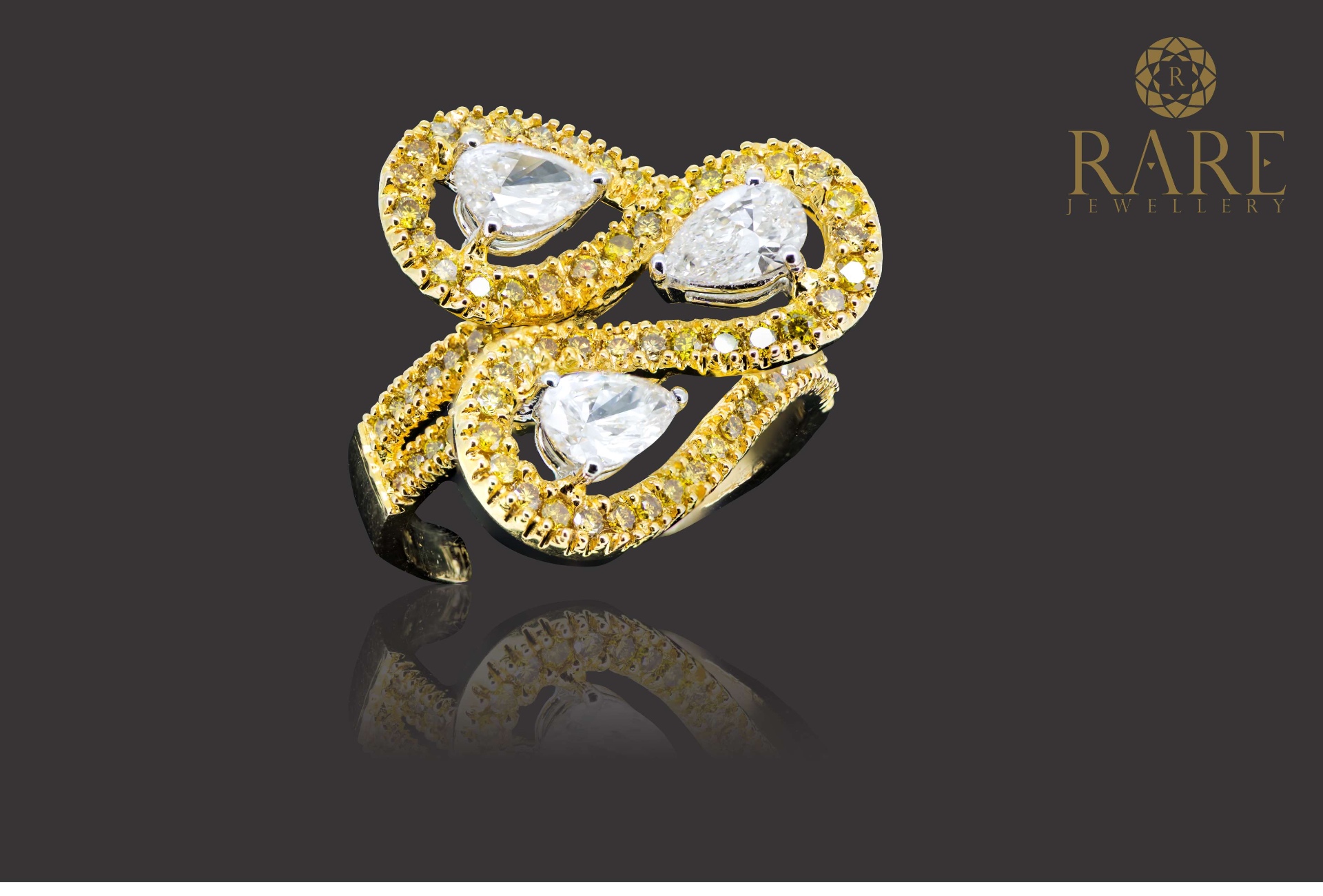 Trinity Pear Diamond Ring