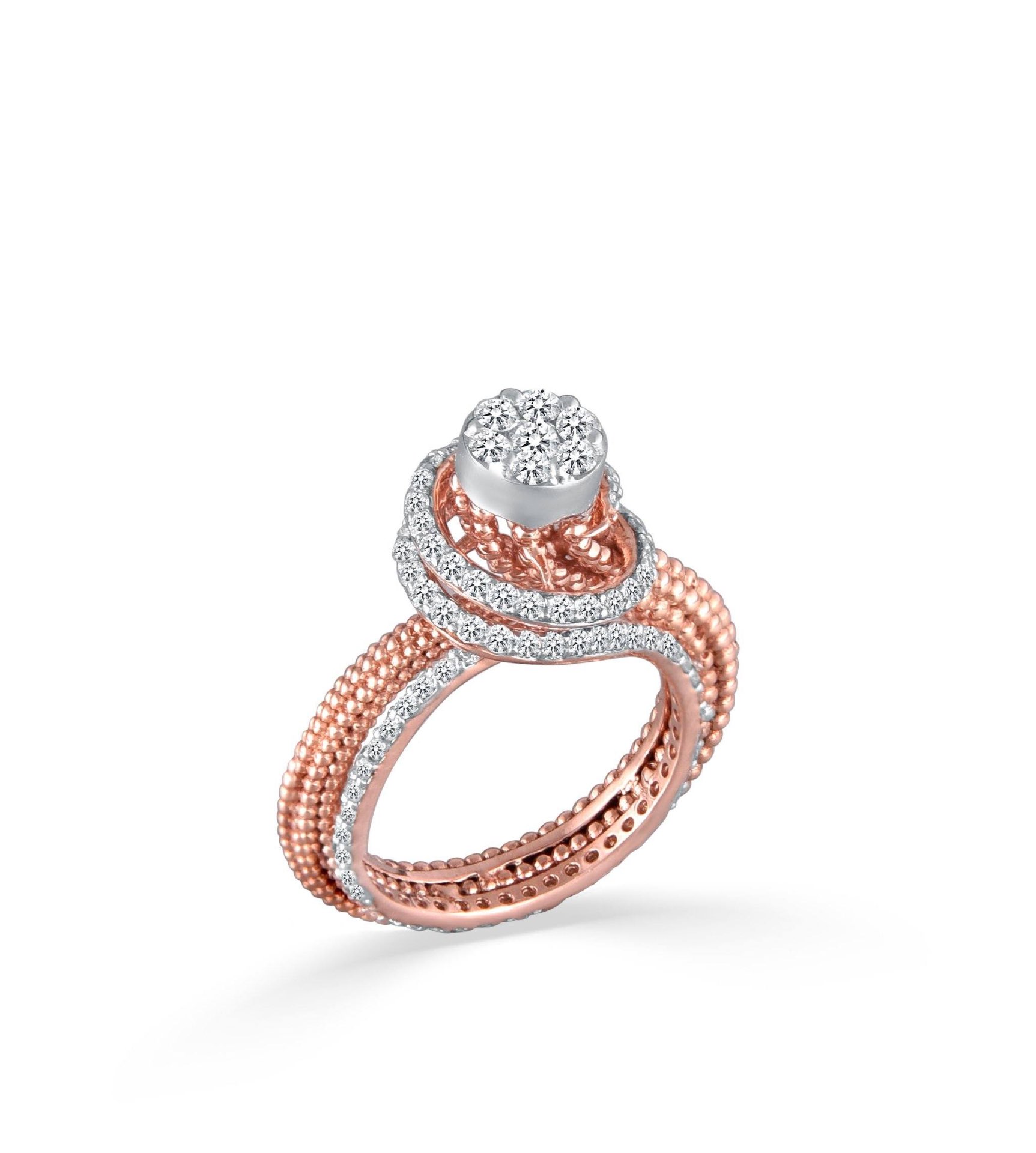 Rose Gold Cluster Ring