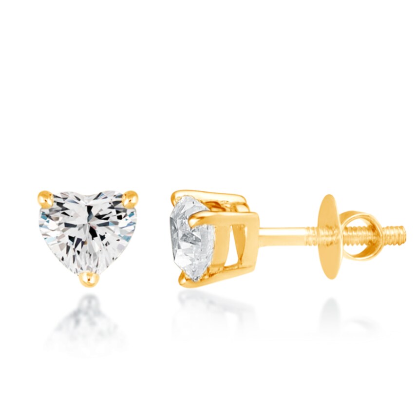 Petite Heart Diamond Studs