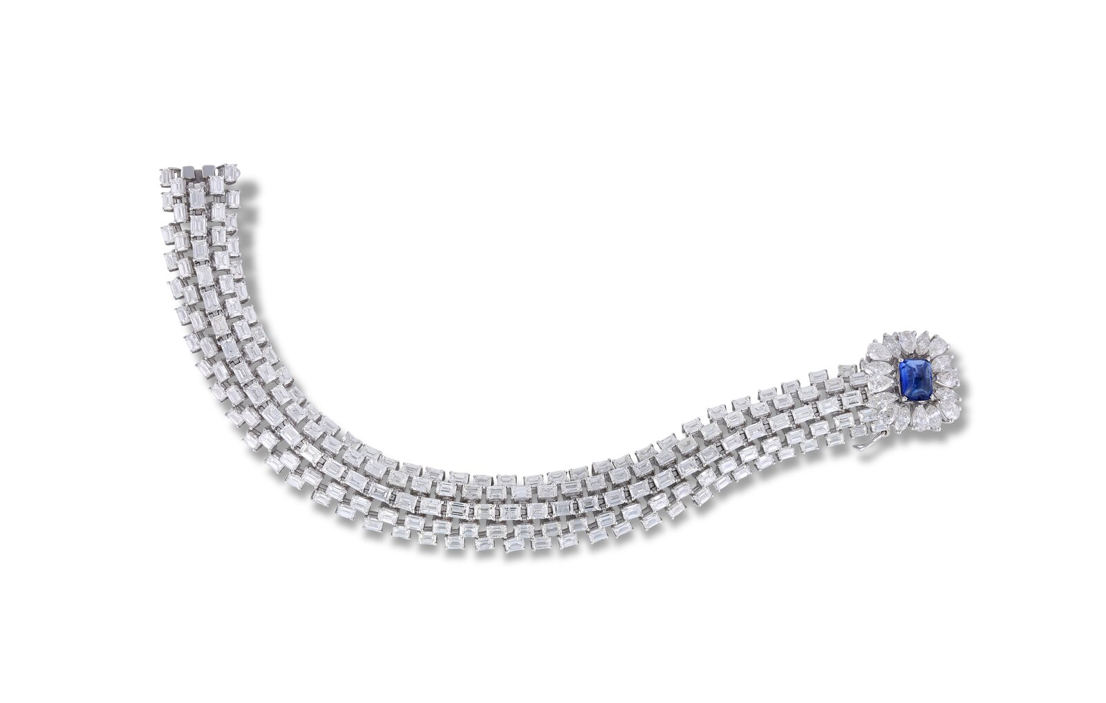 Diamond and sapphire bracelet craftsmanship